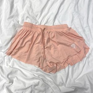 Pink skirt shorts spandex material